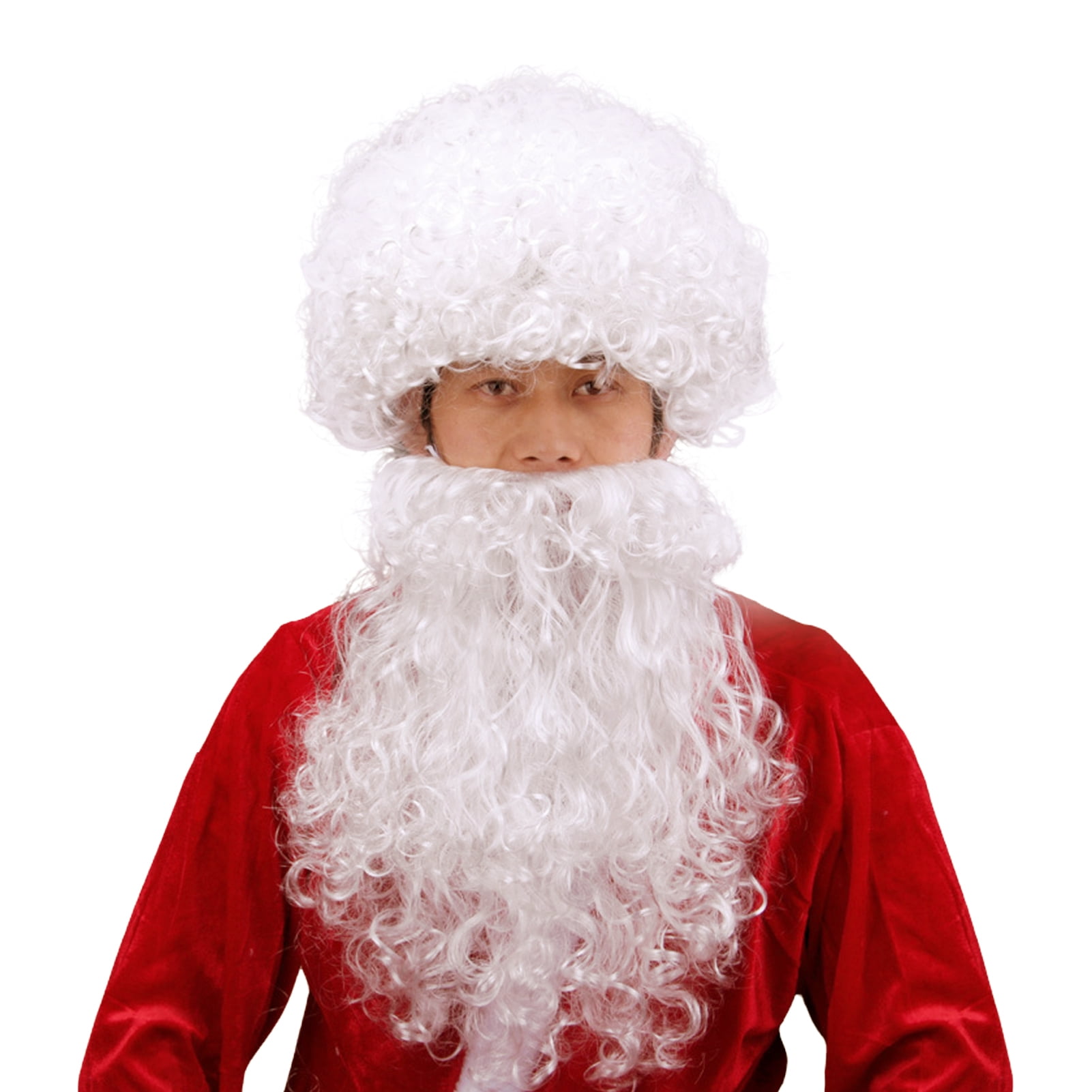 3 in 1 SANTA WIG White Beard Glasses SET Christmas Claus Xmas Costume Party New 