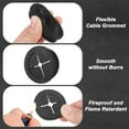 thumbnail image 2 of Uxcell 4-Pack Rubber Grommets for Wiring 40mm Desk Hole Grommet for Cables, 2 of 2
