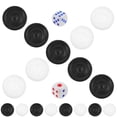 thumbnail image 5 of CIMAXIC Pièces de backgammon 1 Ensemble Pièces de backgammon Noir et Blanc Pièces de Remplacement en Plastique,0.87"X0.87"X0.24 Pouces, 5 of 5