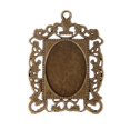 thumbnail image 4 of GUOOL 20Pcs Vintage Base Pendant Base Tray Blank Jewelry Making Antique Brass/, 4 of 7