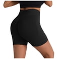 thumbnail image 2 of Mnuaqn Workout Gym Shorts Women, High Waisted Seamless Butt Lifting Scrunch Butt Sports Shorts (Black, XL), 2 of 5