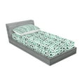 thumbnail image 2 of Ambesonne Modern Fitted Sheet & Pillow Sham Set, Geometrical Circles Dots, Twinxl, Hunter Green Turquoise, 2 of 2