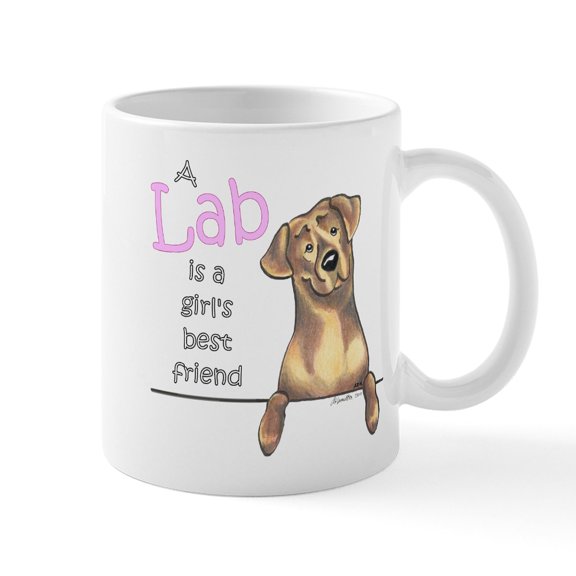 CafePress - Chocolate Lab BF Mug - 11 oz Ceramic Mug - Novelty Coffee Tea Cup