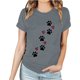 thumbnail image 2 of Fiudx Liquidación de Ofertas Flash Camiseta de Manga Corta Estampada con Cuello Redondo a La Moda para Mujer, Camisetas Holgadas Informales, 2 of 3