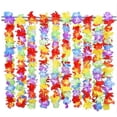 thumbnail image 6 of GOOHOCHY 10pcs Colorful Hawaiian Necklace Flower Garland Tropical Luau Party Favors Beach Costume Accessory, 6 of 8