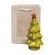 thumbnail image 2 of Adorno navideño de cerámica | Decoración navideña en miniatura | Acabado verde brillante | Decoración de escritorio y mesa | Regalo navideño con tarjeta de felicitación, 2 of 5