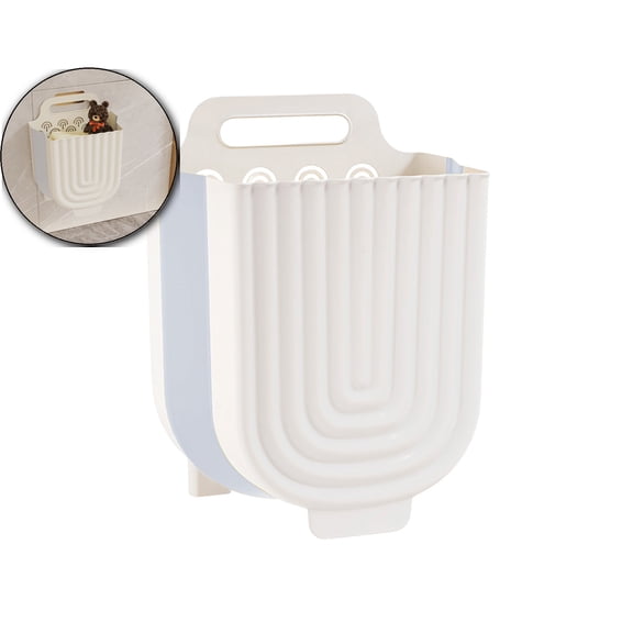Wall Mounted Laundry Basket, Collapsible Laundry Baskets, Ultra Slim Laundry Hampers, Large Capacity, Breathable, Plastic Dirty Clothes Hamper