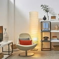 thumbnail image 1 of OULII Paper Shade Floor Lamp Ivory for Soft Light in Library 1Set, 1 of 8