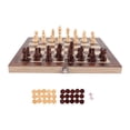 thumbnail image 3 of Tablero De Ajedrez Y Backgammon Plegable Madera , Juego Mesa 29 X Cm, 3 of 5