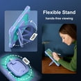 thumbnail image 5 of ELEHOLD Heavy Duty Case for iPad 9th 8th 7th Generation 2021/2020/2019, 3-Layer Rugged 360 Rotating Kickstand Handle Grip Shoulder Strap Kids Friendly Shockproof Case for iPad 10.2", Purple+Mint, 5 of 9