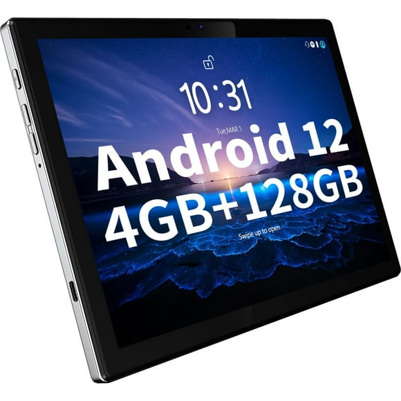 BYYBUO Tablet 10.1 inch Android 12 Tablets,4GB RAM+128GB ROM,1920x1200 Full HD Display,7000mAh Battery,Octa-Core Processor,5.0MP+13.0MP Dual Camera,2.4G+5G WiFi,Bluetooth,GPS,Metal Body