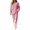 Hot Pink, variant on Fuzzy Pajama Sets for Women Fluffy Fleece Pullover Top Straight Leg Pants Warm Pjs Set Winter Comfy Plush Lounge Sleepwear Purple Free Size