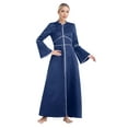 thumbnail image 2 of iiniim Womens Church Clergy Robe Gown Preachers Flared Sleeves Maxi Dress Priest Costume Pulpit Robes Navy Blue XXL, 2 of 7