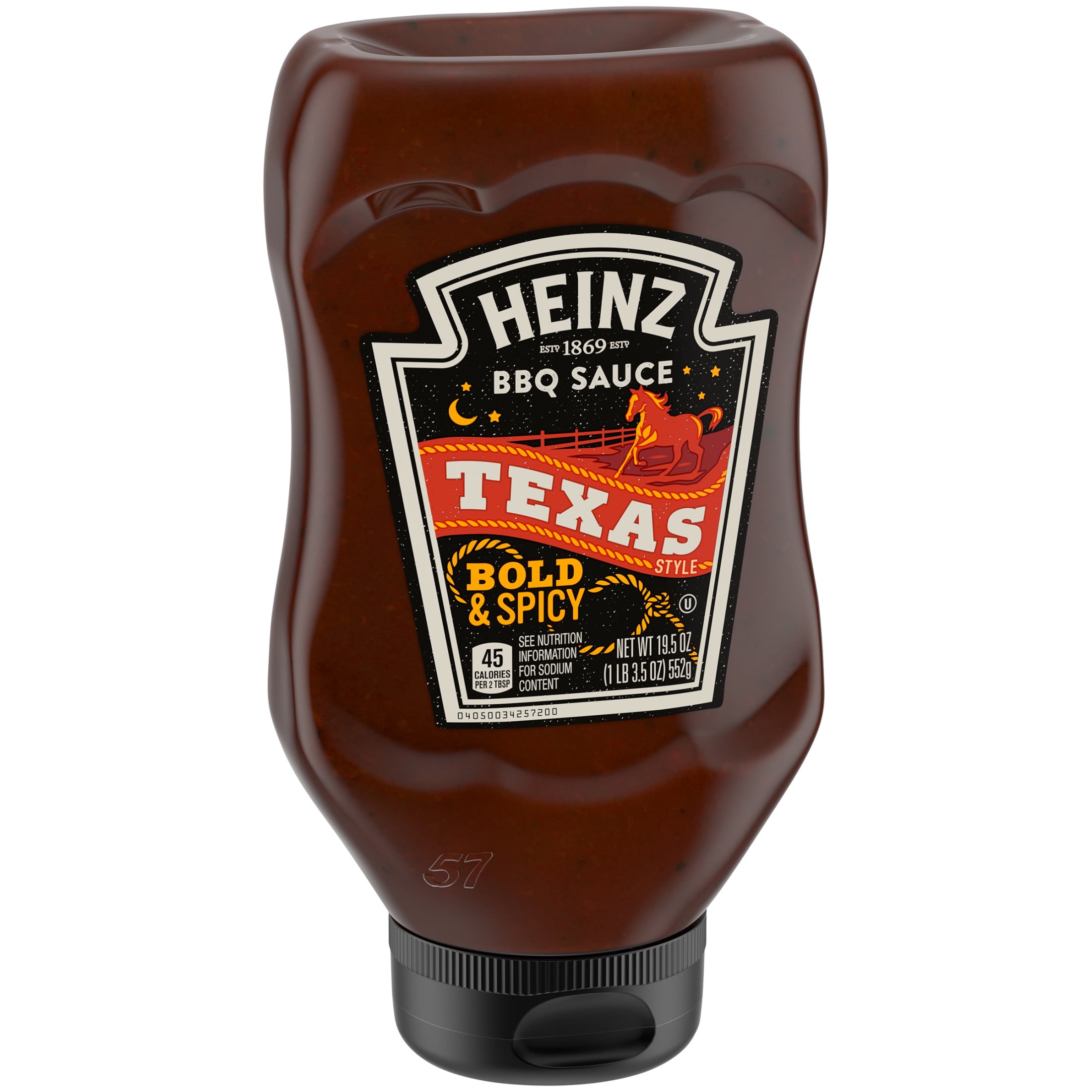 Heinz Texas Style Bold & Spicy BBQ Sauce, 19.5 oz Bottle