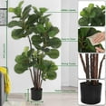 Huloretions 4.9 Ft Artificial Fiddle Leaf Fig Tree,Faux Ficus Lyrata