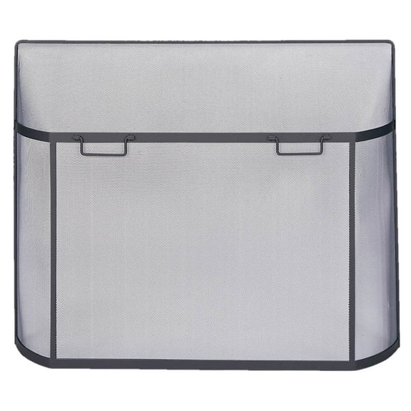 Small Curved Spark guard in Olde World Iron Finish (Small - 39 in. W x 31 in. H (10.3 lbs.))