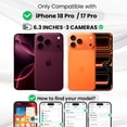 thumbnail image 2 of Entronix Protective Case Compatible with iPhone 17 Pro / iPhone 18 Pro, Ring Holder Slim Cover, Red, 2 of 6