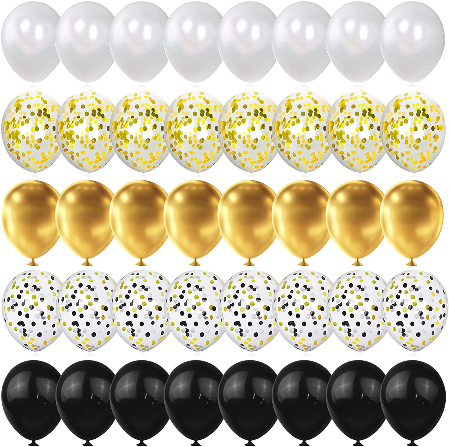 Decoration For Birthday/Party # Metallic Gold Colours Balloons Pack Size 12