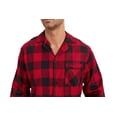 thumbnail image 2 of Apparonia Conjunto de Pijamas para Hombre Pijamas de Algodón con Cuello con Muescas para Hombre Ropa de Dormir de Manga Larga para Hombre con Bolsillos y Parte Delantera Fly Navidad Cuadros Rojos 3XL, 2 of 7