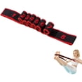 thumbnail image 1 of 8-Segmented Adjustable Yoga Exercise Bands,  Adjustable Elastic Exercise Stretching Bands with Handles, Multifunctional Stretching Straps for Legs Arms Home Gym Workout, 1 of 7