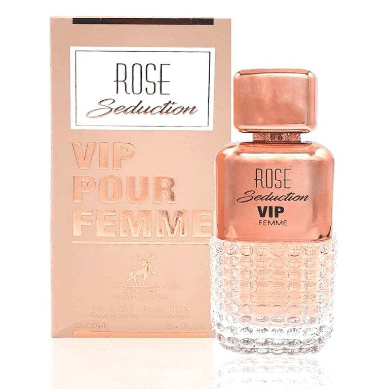 香水(女性用) ALHAMBRA ROSE Seduction vip pour femme Maison Alhambra VIP EDP Spray 3.4 oz, Arabic Fragrance for Women