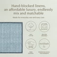 thumbnail image 2 of over&back Hand-Blocked Printed Cotton Cloth Napkins - Washable Napkins Set for Mixing, Matching, and Creating a Custom Home Decor Tablescape - Blue Herringbone, 2 of 11