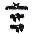 thumbnail image 1 of 1 Set Party Leg Garter Collar Maid Cosplay Wedding Bow Garter Collar Bracelet, 1 of 8