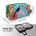 thumbnail image 4 of Goofa Tropical Jungle Flamingo Printed Toiletry Bag with Handle,Large Capacity Travel Makeup Cosmetic Bag for Women, Carry on Airport Airline Compliant Bag, 4 of 9
