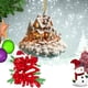 thumbnail image 3 of Adorno para árbol de Navidad | Decoración colgante de acrílico para las fiestas | Escena de cabaña en un pueblo invernal, 3 of 6