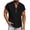 Black, variant on Men's V-Neck Button-Up Shirt Short Sleeve Classic Summer Top Casual Solid Color Breathable Shirt for Leisure&Office Wear,L,Beige