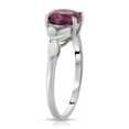 thumbnail image 2 of Galaxy Gold Size 10.0  14K Solid White Gold Ring with Round Natural Purple Amethyst  Grade AAA, 2 of 5