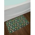thumbnail image 2 of Cat Bath Mat, Children Cartoon Style Feline Pattern on a Hearts Dots and Fish Background Animal Theme, Non-Slip Plush Mat Bathroom Kitchen Laundry Room Decor, 29.5 X 17.5 Inches, Multicolor, Ambesonne, 2 of 2