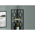 thumbnail image 2 of Contemporary Home Living 61.5" Taupe Brown and Black Contemporary Corner Etagere Bookcase, 2 of 5