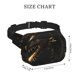 thumbnail image 4 of Fotbe Black And Gold Fire Dragon Cangurera Cuadrada con Estampado de Doble Capa, Bolsa de Cintura Ajustable Mini para Hombres y Mujeres, 4 of 9