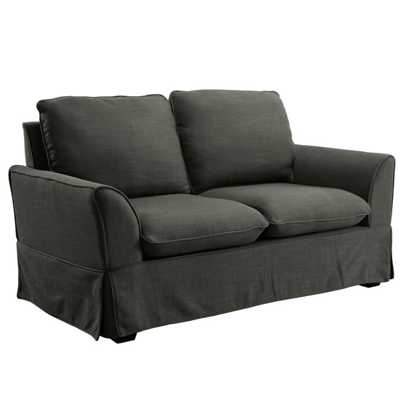 Furniture of America Osilla Upholstered 2-Seater Loveseat Sofa in Gray Fabric