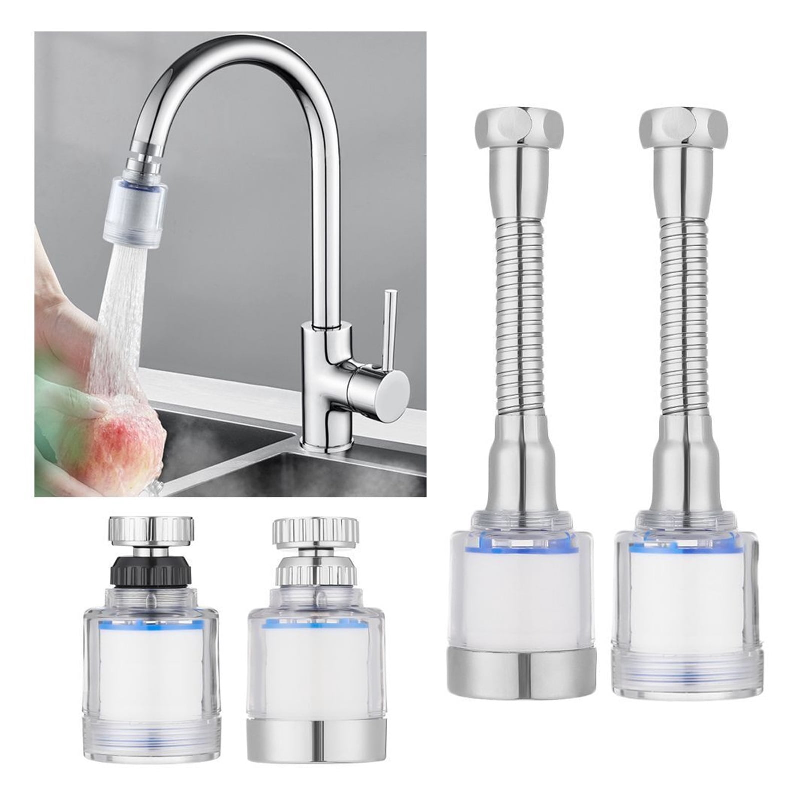 Kitchen Sink Faucet Sprayer Attachment, Faucet Aerator Adjustable Sprayer Filter Diffuser Water Saving Nozzle Faucet Extender Connector ,Water Saving
