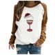 thumbnail image 1 of Gibobby Sudadera de Navidad para mujer Camiseta casual de manga larga con gráfico navideño para mujer, sudadera con cuello redondo, sudadera para mujer(Marrón,G), 1 of 4