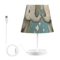 thumbnail image 2 of Elephants and Rainbows Flowers Desk Lamp 3 Color Modes LED Table Lamp Nightstand Reading Light for Bedroom Living Room, 2 of 8