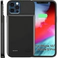 thumbnail image 1 of Funda de batería para iPhone 12/12 Pro JM 6800 mAh Cargador portátil recargable delgada, 1 of 5