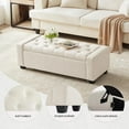 thumbnail image 5 of Weture Storage Ottoman Bench with Tufted, Safety Hinge & Upholstered Storage, 330 lb Limit, Beige, 5 of 8