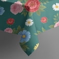 thumbnail image 5 of Pioneer Flower Floral Print Pattern Square Tablecloth, Waterproof Wipeable Spillproof Washable Table Cover for Home Kitchen Party Decor, 42"x42", 5 of 6
