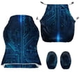 thumbnail image 7 of TSOVTHRID Blue Mechanical Chip Print Set of 4 Gaming Chair Covers with Armrest Covers Anti-Slip Stain Resistant Gaming Chair Cover Set Stretch Computer Chair Seat Slipcovers, 7 of 7