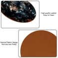 thumbnail image 5 of Wolf 6pcs Round Coasters Set, Microfiber Leather Drink Coasters, 11x11 cm/4.3x4.3 in Size for Decoration, 5 of 6
