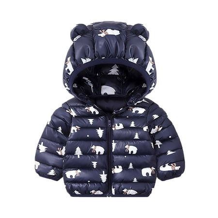 

Funicet Cute Bear Winter Coats for Kids with Hoods (Padded) Light Puffer Jacket Winter Down Coats Outerwear for Baby Boys Girls Infants Toddlers