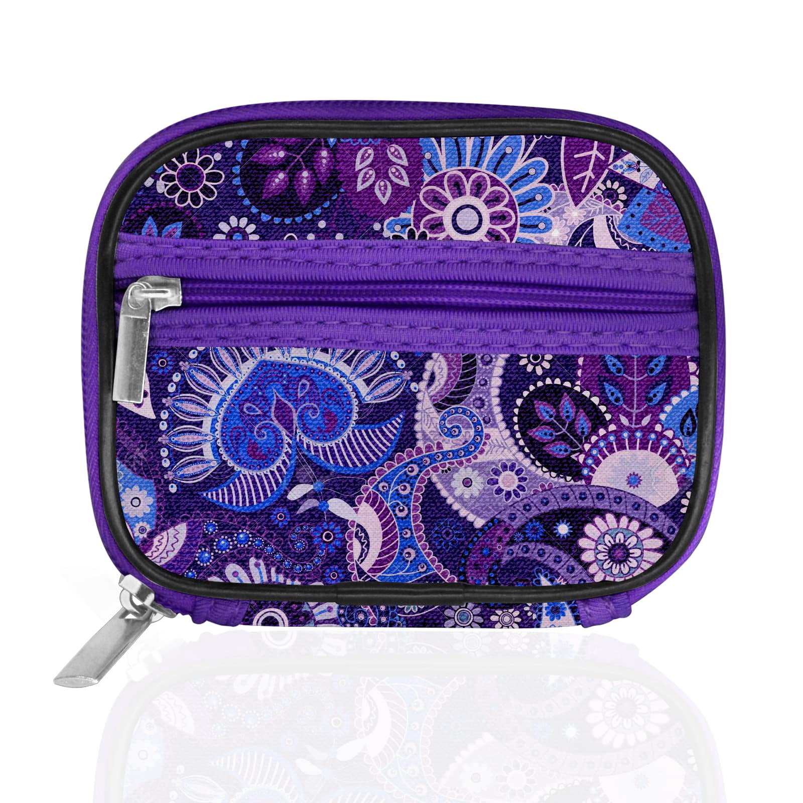 Serfeymi Weekly Travel Pill Organizer Pill Case for Purse with Removable 7 Day Pill Box, Travel Medicine Organizer Pill Container for Medicine, Vitamin, Supplement - Purple 01