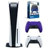 Sony Playstation 5 Disc Version Console (Japan Import) with Extra Purple Controller and Surge Pro Gamer Starter Pack 11-Piece Accessory Kit