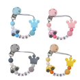 thumbnail image 3 of Suxm Pacifier Chain Baby Supplies Car Silicone Pacifier Chain Clip Baby Teeth Chain (1 Pcs, Pink), 3 of 4