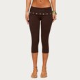thumbnail image 5 of Yifymode Women Fold Over High Waist Capri Leggings Stretch Soft Breathable Fitted Yoga Workout Cropped Pants Casual Daily Lounge Gym Trousers, 5 of 6