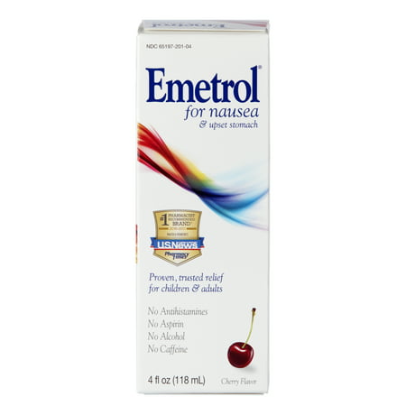 Emetrol Nausea and Upset Stomach Relief Liquid Medication, Cherry - 4 (Best Over The Counter Anti Nausea)