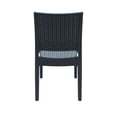 thumbnail image 5 of Luxury Commercial Living 34" Gray Patio Wickerlook Stackable Dining Chair, 5 of 9